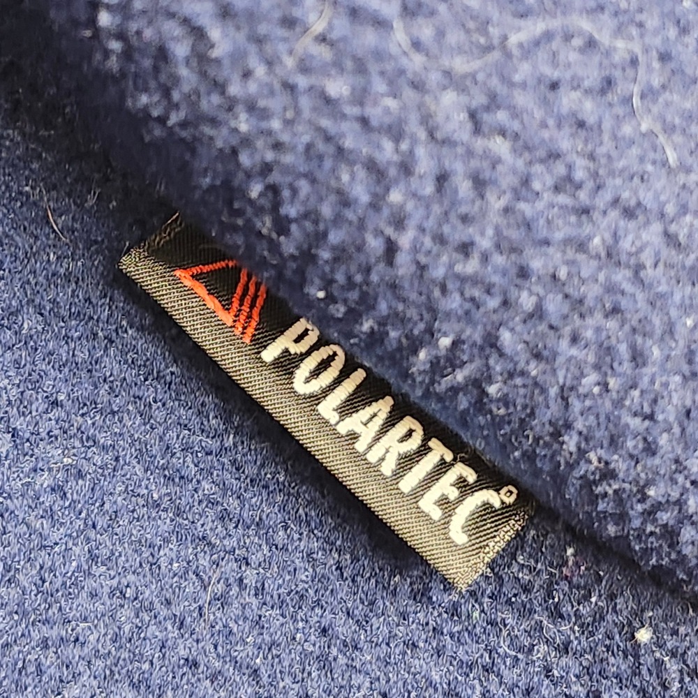 Vintage 90s Lands End Squall Bomber Jacket Womens Medium Red Polartec Fleece USA - Picture 2 of 8